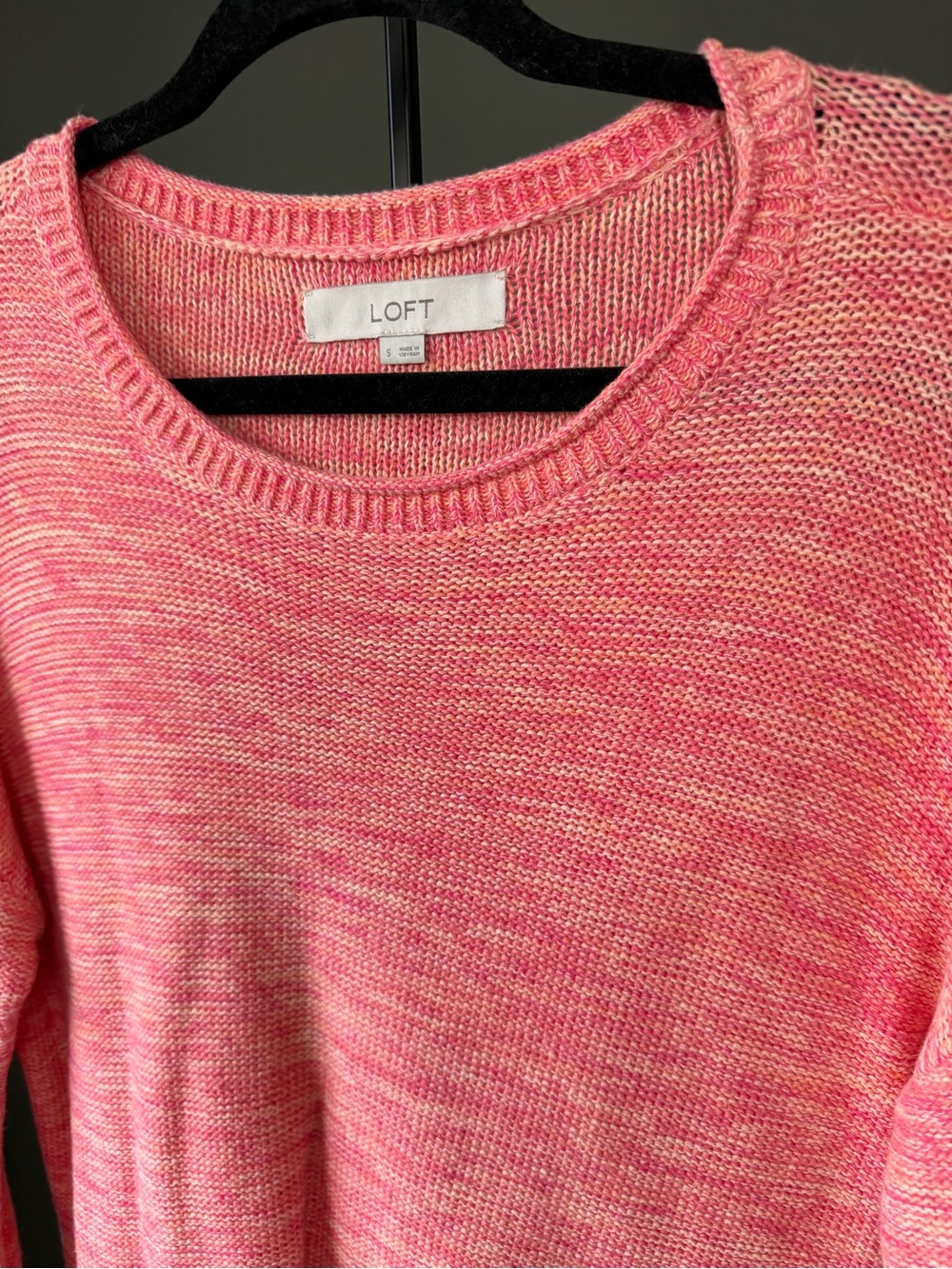 LOFT Pink Marled Crewneck Sweater size S The Loft sherbet sweater